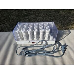 Windmere SS-182 Hairsetter 18 Curlers 2 Sizes White Clips Pageant